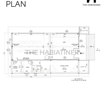 This is the floor plan for a container office I created at Prestige TechZone. It shows how I can design functional and creative workspaces that meet professional standards using modular construction.