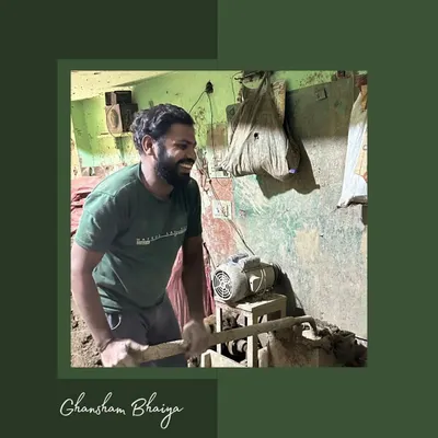 Meet Ghansham Bhaiya, a key member of our artisan community. Here he is preparing the clay, the very first step in the creation of our terracotta products. His dedication is an inspiration.