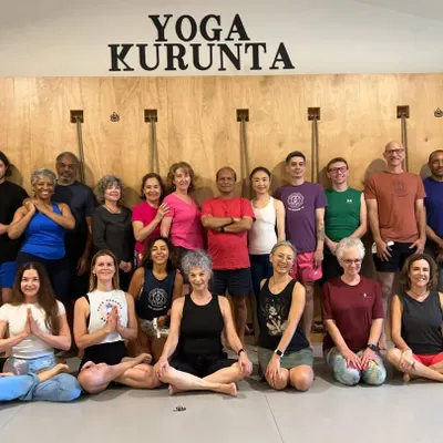 With the wonderful group of practitioners at Yoga Kurunta in San Antonio, Texas. It is a joy to see the universal appeal of yoga bring people together.