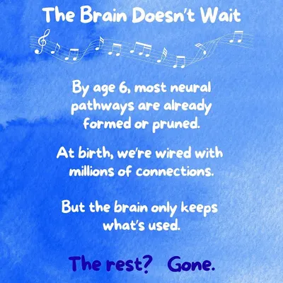 This is a powerful reminder of why the early years are so crucial. A child's brain is rapidly forming connections, and it keeps what is used. Consistent musical exposure helps build and strengthen vital neural pathways for life.