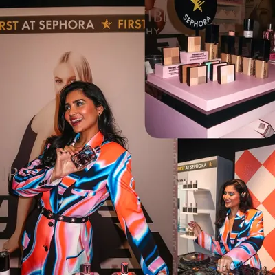 A collage from my performance at the House of Sephora event. I was there to provide the music for their launch, surrounded by the latest beauty products and a glamorous crowd.