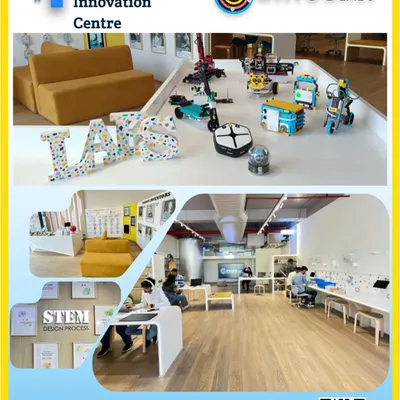 A look inside the Genius Labs Innovation Centre. My space is designed to be open and inspiring, with dedicated areas for building, coding, and showcasing the amazing robotic creations my students make.