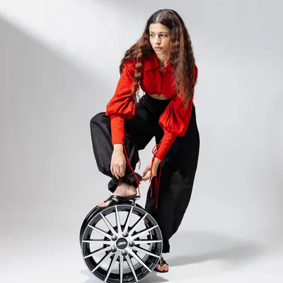 For the Two Fifty Seven footwear campaign, we used car parts as props to create a powerful, industrial aesthetic in the studio.