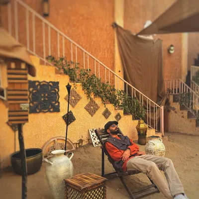 A relaxed pose from a themed shoot with an Istanbul-inspired set design. I'm always open to bringing a specific character or mood to life for conceptual projects.