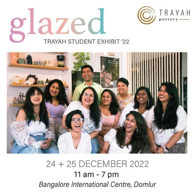The official poster for GLAZED '22! We're so excited to showcase the work of our talented students. It's a celebration of their journey with clay, and you don't want to miss it.