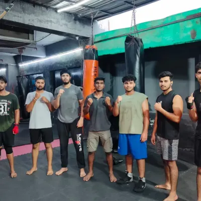 A group of our members ready for a self-defense class. We welcome all levels to come learn and gain confidence with us.