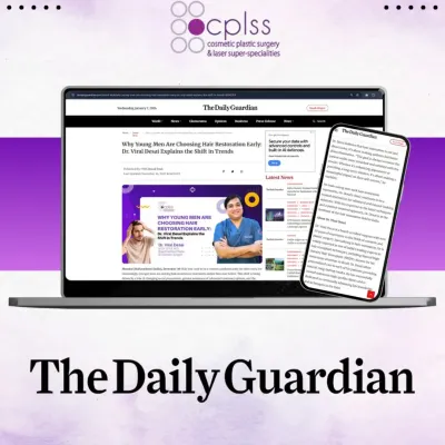 I was thrilled to be featured in The Daily Guardian, where I discussed the growing trend of young men choosing early hair restoration. It is important to educate the public on the proactive and preventative options available today.