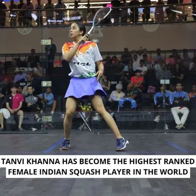 A milestone achievement. With three PSA events in 25 days, our star student Tanvi Khanna jumped from world rank 97 to 69, becoming the highest-ranked female Indian squash player in the world.