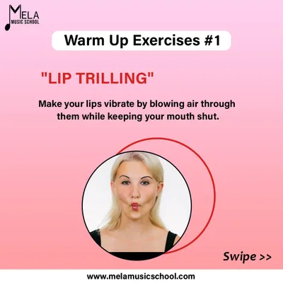 A guide to "Lip Trilling," an essential warm up exercise. I teach my students how to vibrate their lips by blowing air to prepare their voice for singing.