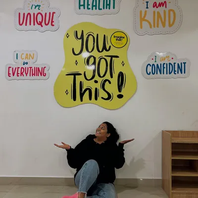 I am unique. I am healthy. I am kind. I can do everything. I am confident. You got this! A powerful wall of affirmations reminding us to choose, express, and receive our own power.