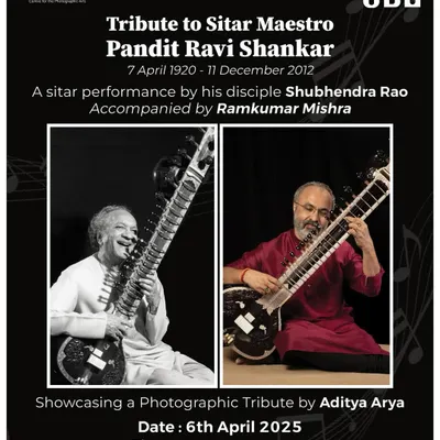It is a blessing to pay homage to my Guru, Pandit Ravi Shankar, on his birth anniversary. This poster is from a tribute concert where I performed his compositions, continuing the legacy he so generously passed on to me.