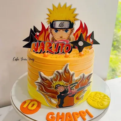 Channeling some serious ninja vibes with this epic Naruto cake. The fiery design and character toppers are perfect for any fan of the series.