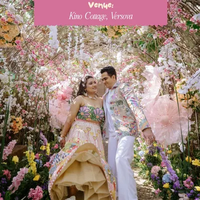 We broke down this pastel carnival mehendi piece by piece. Starting with the venue, Kino Cottage, which we transformed into a floral wonderland.