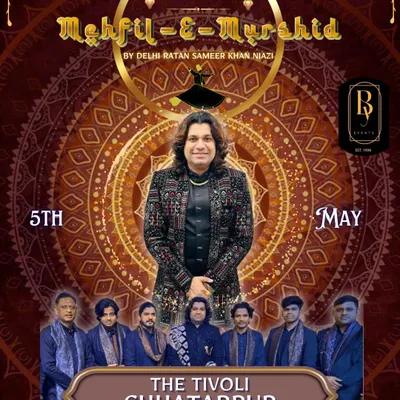 A poster from our "Mehfil-e-Murshid" performance at The Tivoli, Chhatarpur. It was a fantastic night of live music.