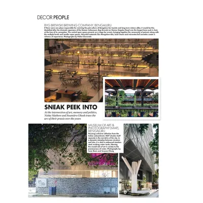 A feature on our practice in Elle Decor India. The article discusses our design philosophy and showcases a selection of our projects, including the Byg Brewski microbrewery and the Museum of Art & Photography (MAP).