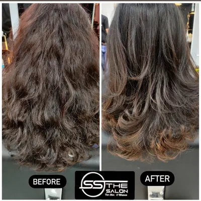 A picture-perfect before and after. A good haircut can make all the difference, transforming frizzy, shapeless hair into a stylish look with healthy movement.