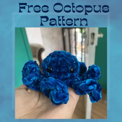 My free octopus pattern is here for everyone to enjoy. I designed it to be extra squishy and fun to hold, using soft velvet yarn.