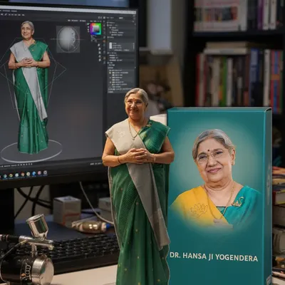 This 3D model is a beautiful representation of my journey, which is built on the foundation of the gurus of The Yoga Institute. Our legacy, from Shri Yogendra Ji to today, is dedicated to making classical yoga accessible to all.