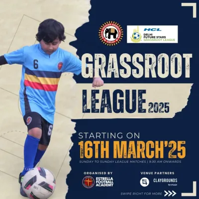 Announcing the Grassroot League 2025, organized by our academy. I am committed to creating opportunities for young talent to shine on a competitive stage.
