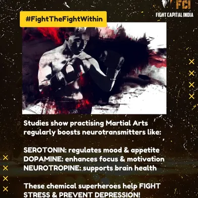 Martial arts is not just a physical discipline, it's a mental one. Regular training helps fight stress and prevent depression by boosting key neurotransmitters.