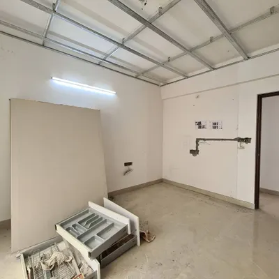 Before: This room in the Breeze Home was an empty shell, a blank canvas waiting to be transformed into a hard-working, multi-use space.