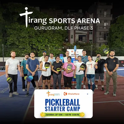 A happy group from our Pickleball Starter Camp at the Tirang Sports Arena in Gurugram. It was a fantastic event for complete beginners to learn the sport.