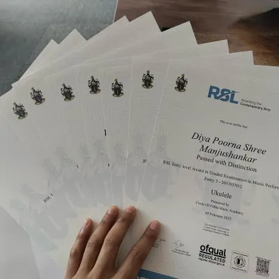 We celebrate excellence! We're proud to announce that in the recent RSL Exams, 8 out of 10 of our students achieved Distinction. This is a result of their hard work and our dedicated teaching.