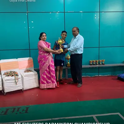 Celebrating the winners of the MS Fighters Badminton Championship held at our Tirang Badminton Centre in Goyla Vihar. Hosting tournaments like these is key to fostering a competitive spirit in the community.