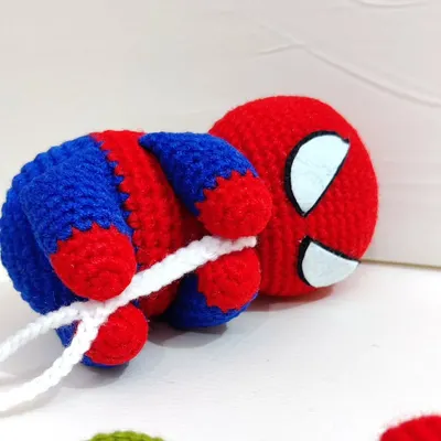My chubbiesh Spiderman plushie getting ready to swing into action.