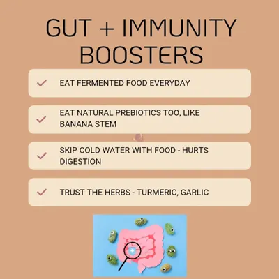 Boost your gut health and immunity with these four simple habits. I recommend eating fermented foods daily, consuming natural prebiotics like banana stem, and trusting in the power of herbs like turmeric and garlic.