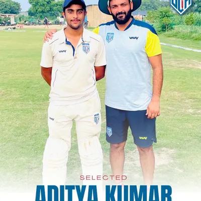 Congratulations to our champion player Aditya Kumar on his selection for the Delhi team in the Vinoo Mankad Trophy.