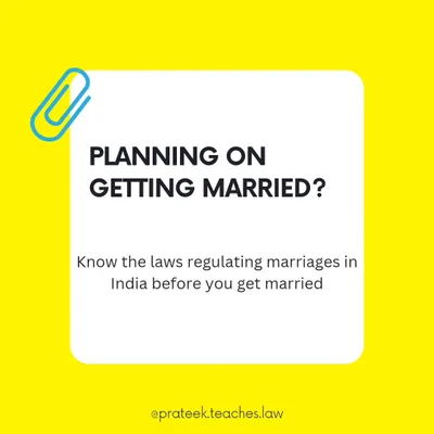 Before you get married, it is essential to know the laws that will govern your union. This series explains the different legal frameworks for marriage in India.