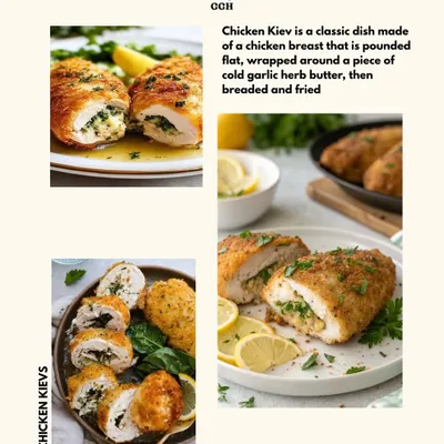 An irresistible classic, our Chicken Kiev is made from a tender chicken breast, wrapped around cold garlic herb butter, then breaded and fried to golden perfection.