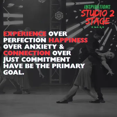 Our philosophy for the "Studio to Stage" showcase. We prioritize experience over perfection and connection over anxiety, creating a safe space for self-improvement.