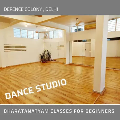 Welcome to my dance studio in Defence Colony. It is a bright, airy, and fully equipped space where I hold my Bharatanatyam classes for children and beginners.