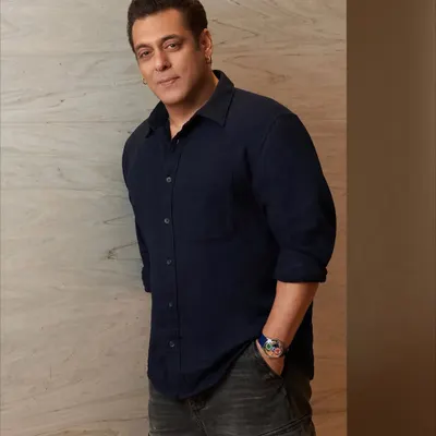 A wider shot from the Jacob & Co campaign with Salman Khan. It captures the full context of the collaboration, showing the celebrity endorsement that makes this a milestone project.