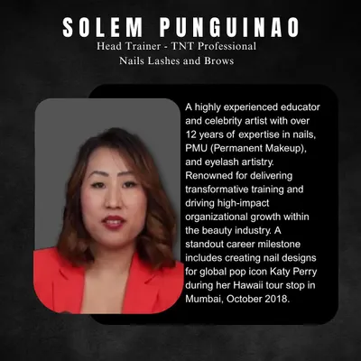 Learn from the best in the industry. Our Head Trainer, Solem Punguinao, brings over a decade of high-level expertise in PMU and beauty artistry to our classrooms, ensuring you receive top-tier training.