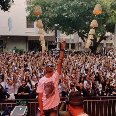 Another angle from my set at Mount Carmel College, with the entire crowd united by the music. These are the moments that define a successful college music festival.