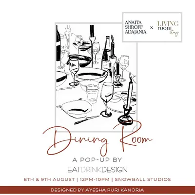 The announcement for our first-ever pop-up, Dining Room. We collaborated with Anaita Shroff Adajania and Living Room Story to create a rustic, countryside-inspired bistro and bar for a special two-day event.