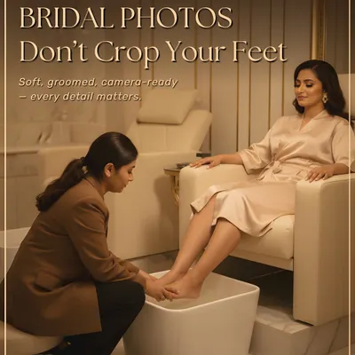 Every detail matters on your wedding day, and bridal photos don't crop your feet. My pre-bridal foot care ensures your feet are soft, groomed, and camera-ready for every single shot.