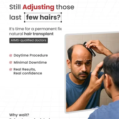 Are you still trying to adjust those last few hairs? It might be time for a permanent, natural fix. A hair transplant is a daytime procedure with minimal downtime that delivers real results and real confidence.