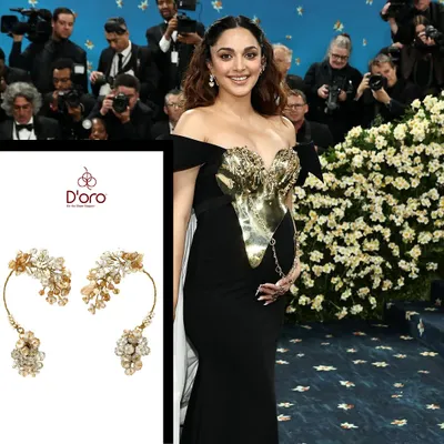 Adding to the Met Gala 2025 vibe. I was so inspired by Kiara Advani's look that I paired it with our iconic earcuff earrings. We can create a similar custom piece for your next big event.