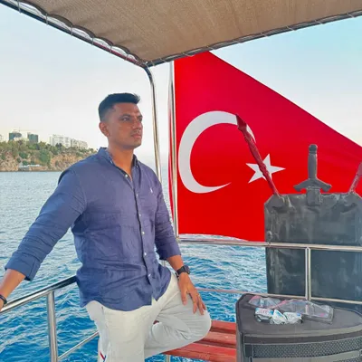 Taking a moment to enjoy the beautiful scenery in Antalya, Turkey, before a yacht party. Performing at destination events is one of the best parts of my job.