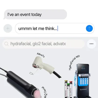 Have an event today and need an instant glow? My go-to solutions are the HydraFacial, Glo2 Facial, or a gentle ADVATx laser session. Each provides immediate radiance with no downtime.