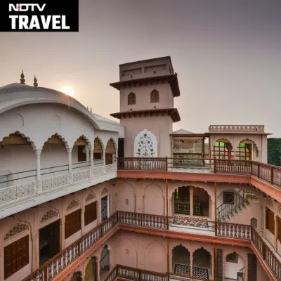 The restored courtyard of Haveli Dharampura, featured by NDTV Travel. This 19th-century Mughal-era gem was brought back to life, earning UNESCO recognition for its blend of old-world charm and modern luxury.