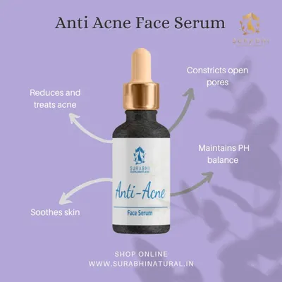 Our Anti-Acne Face Serum is a multi-tasking hero. It helps to reduce and treat active acne, soothes the skin, constricts open pores, and maintains the skin's delicate pH balance.