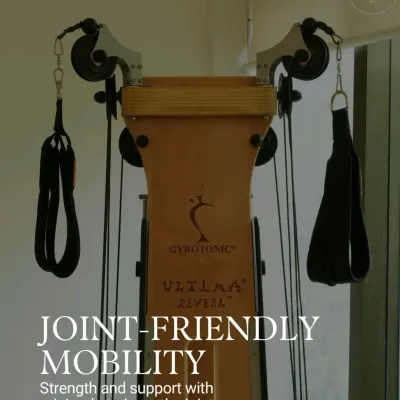 The Gyrotonic® method is designed for joint-friendly mobility. It allows you to build strength and find support with minimal strain on your joints, making it ideal for both rehabilitation and fitness.