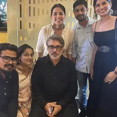 A truly unforgettable moment with the master storyteller himself, Sanjay Leela Bhansali, and the 'Heeramandi' team. Being a costume assistant on this project was a masterclass in period styling and grand-scale production.