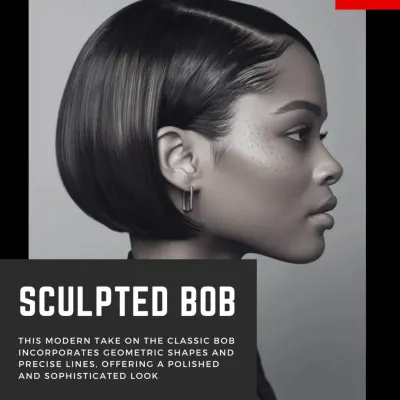 The Sculpted Bob is a modern take on a classic. This style uses geometric shapes and precise lines for a polished, sophisticated look that is pure elegance.