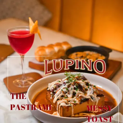 This is my Pastrami Messy Toast, the star of our Lupino Sunday Brunch. Cured for 16 days, hot smoked, and served on buttery brioche, it's a dish worth getting your hands messy for.